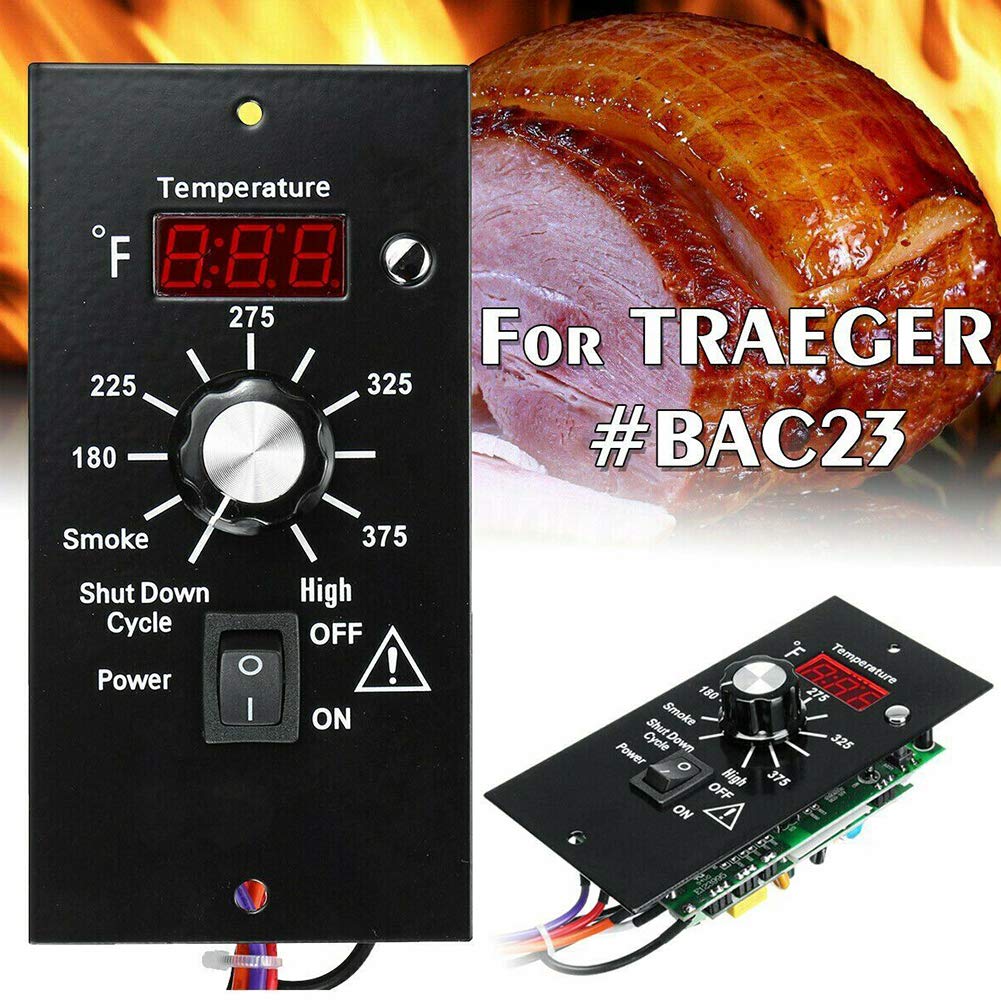 WOOPOWER thermostat smoke mode display helps monitor smoke level during grilling