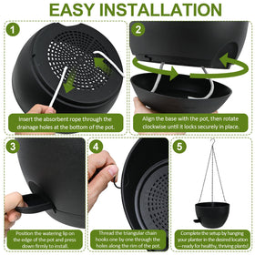WOUSIWER packaging and setup image shows easy assembly and ready-to-hang use.