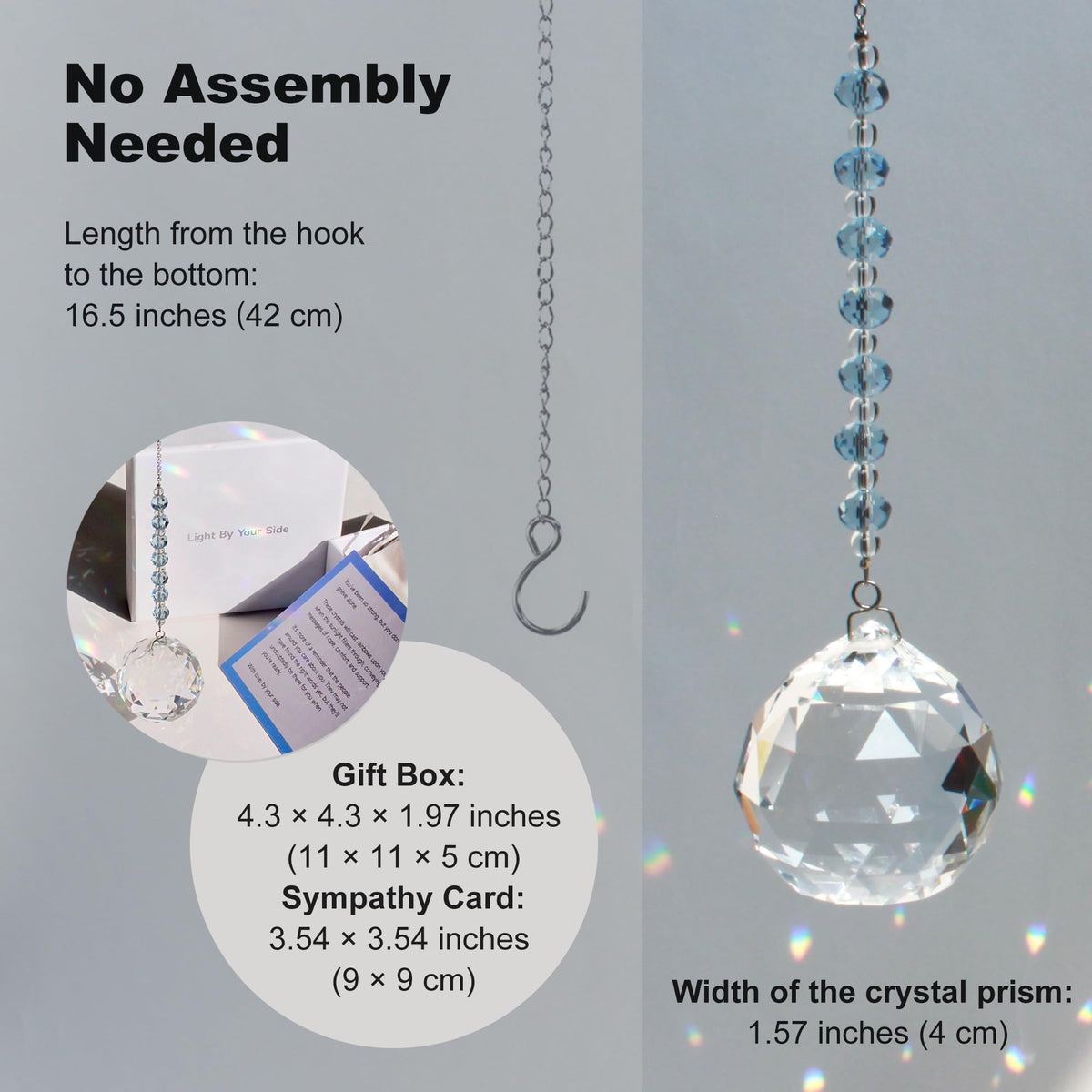WOOWA Light gift packaging showing dimensions for easy gifting