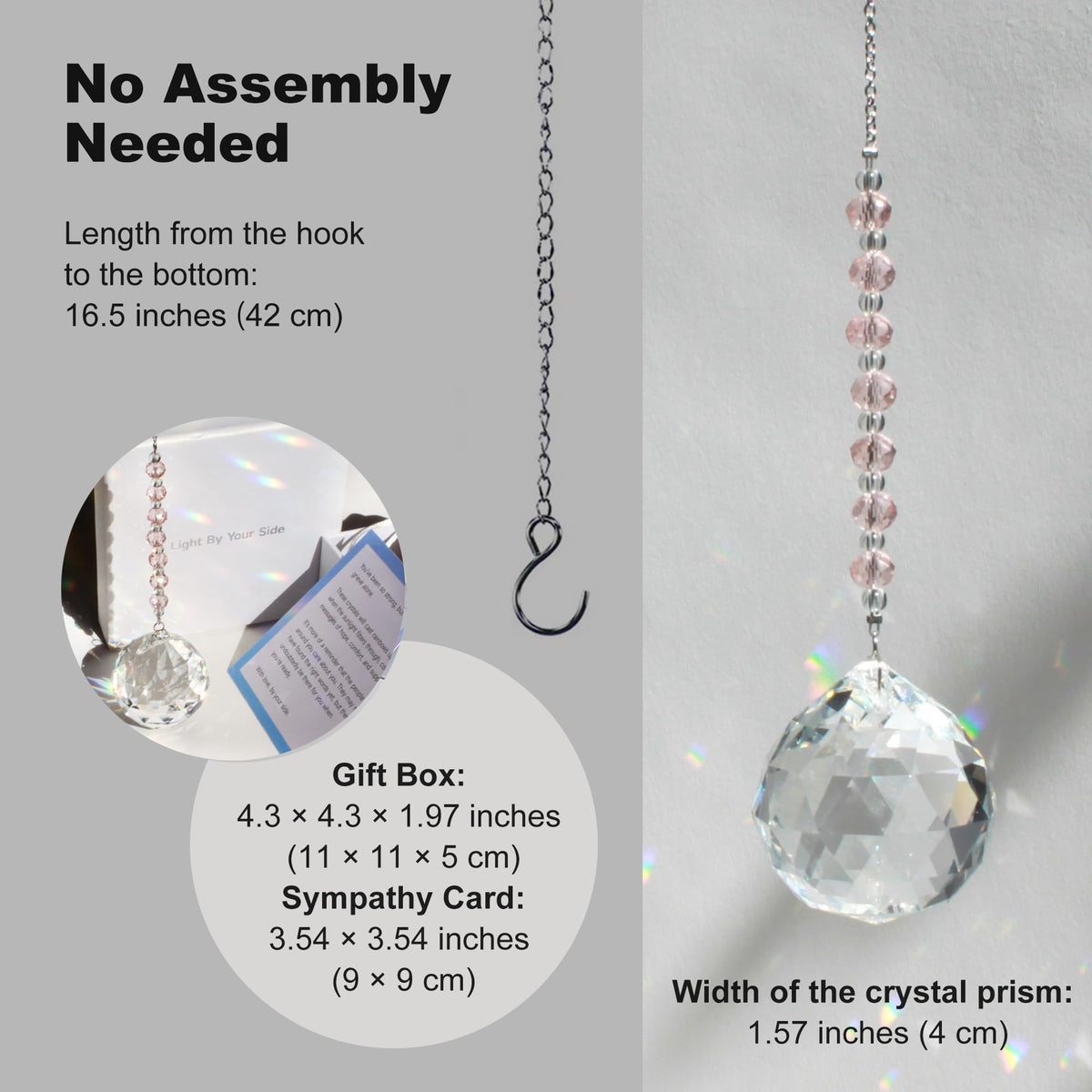 WOOWA Stainless steel hook ensures sturdy, durable hanging indoors or outdoors
