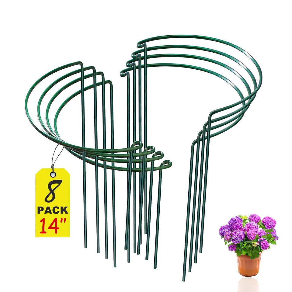 WooWellGoGoGo 8-pack snake plant stakes provide sturdy, rust-proof support for tall greenery.