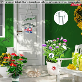 woowellgogogo green plastic coated stake—durable weather resistant plant support