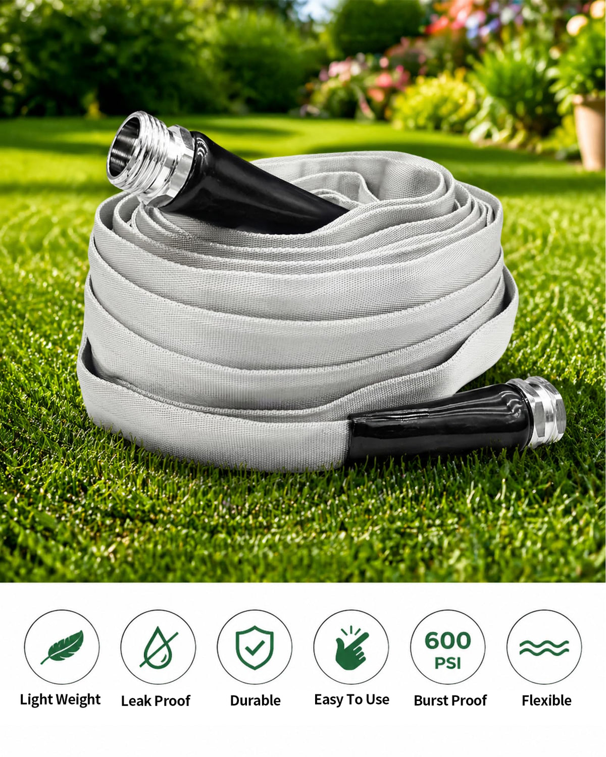 Wopli ultra-light hose in hand demonstrates effortless maneuverability.
