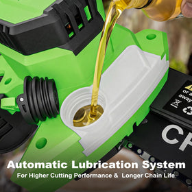 WORFCI tool-free chain tension simplifies adjustments and maintenance.