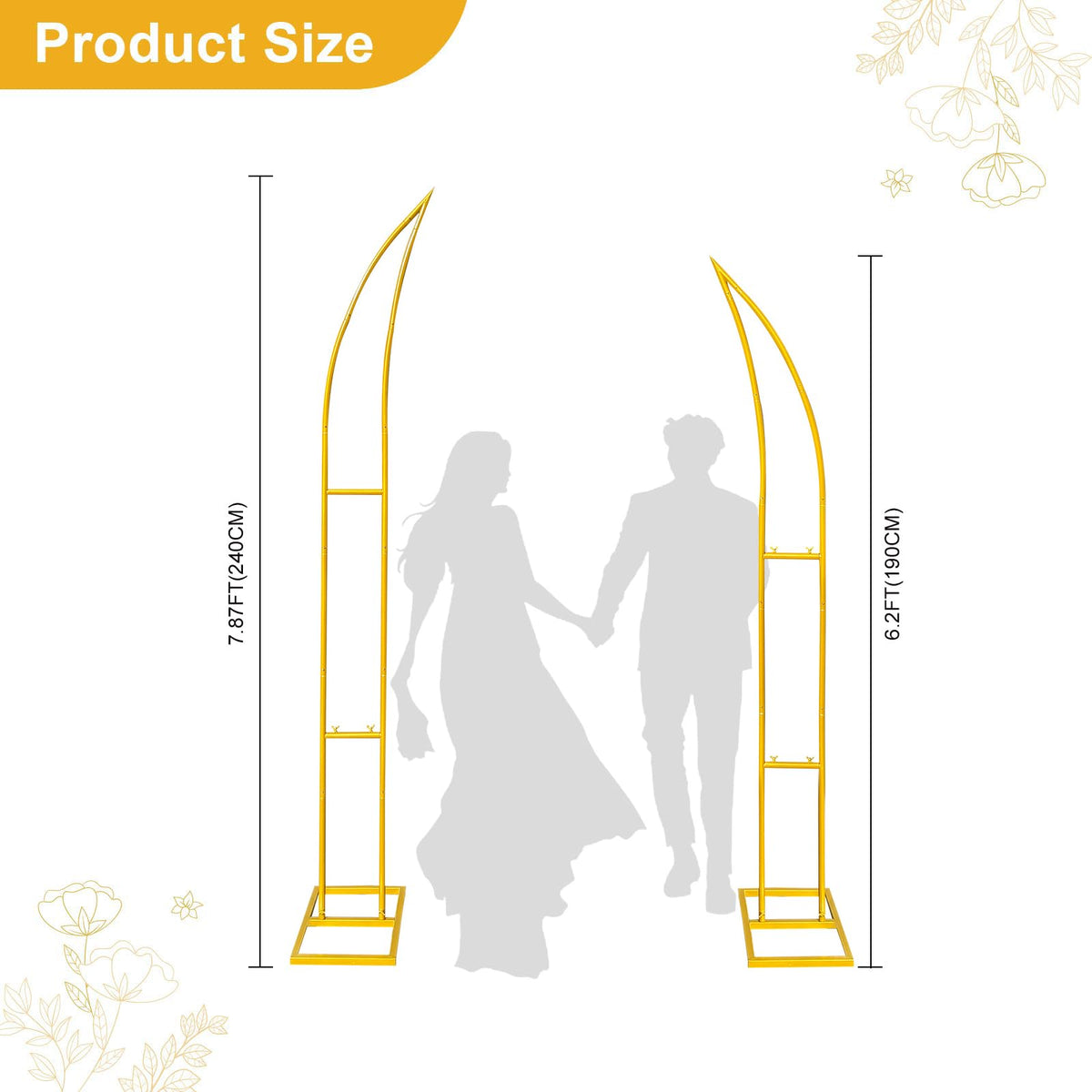 WORFEI balloon arch with rectangular base enhances height for photo shoots.