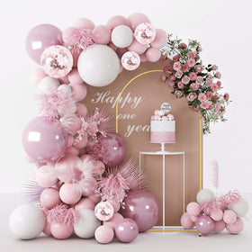WORFEI wedding backdrop with decor options like flowers and lights.