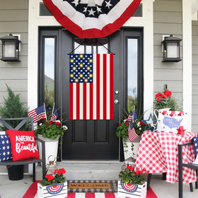 WORGATE lighted garden flag 12x18 inches sized for porch or fence display