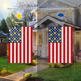 WORGATE lighted garden flag outdoor indoor use suitable for versatile placement