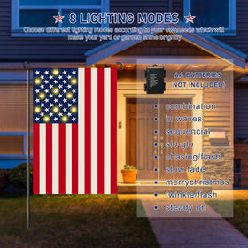 WORGATE lighted garden flag weather-resistant build withstands rain and sun
