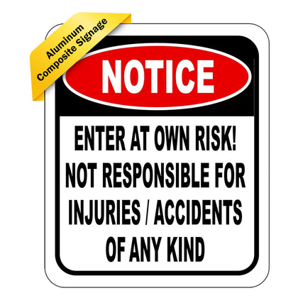 Work House Signs enter-at-own-risk outdoor sign with durable warning for entrances