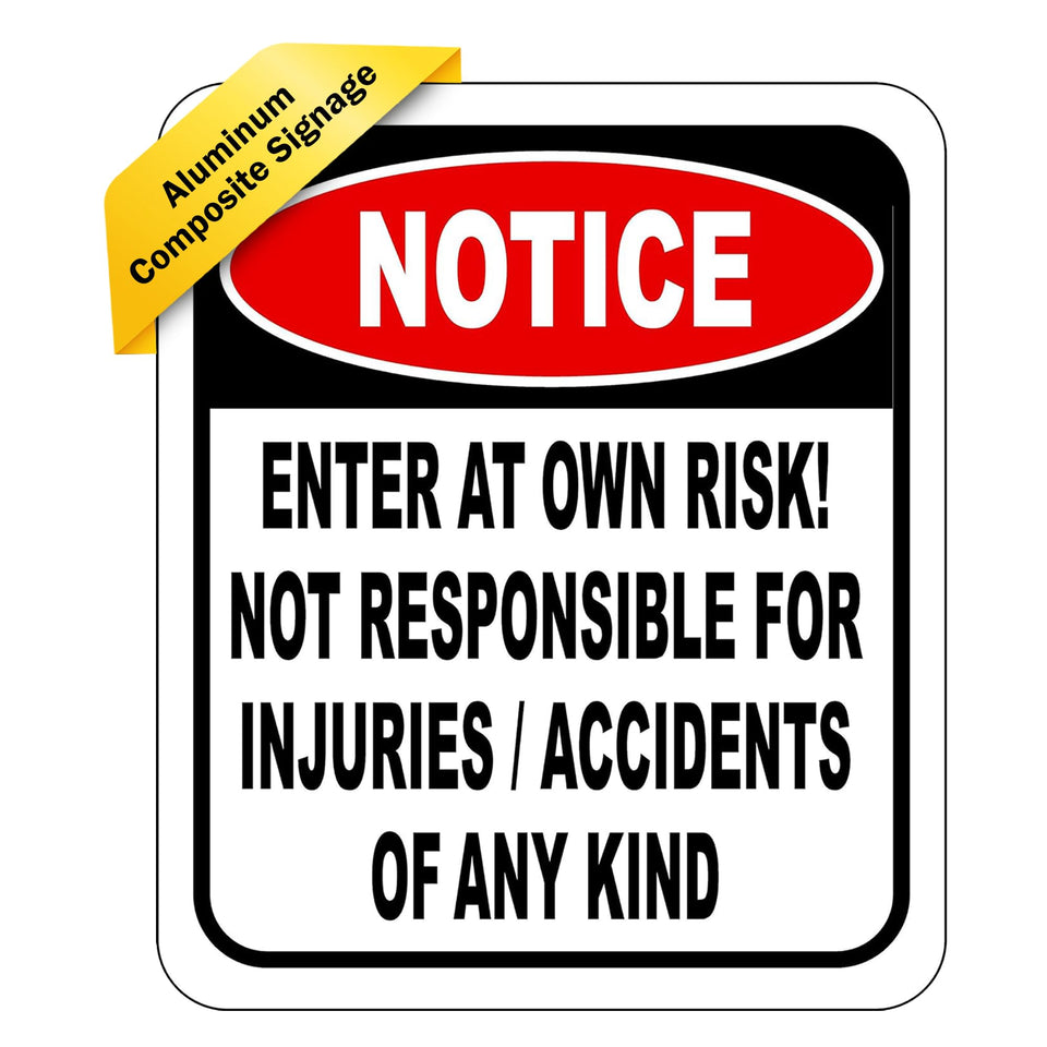 Work House Signs enter-at-own-risk outdoor sign with durable warning for entrances