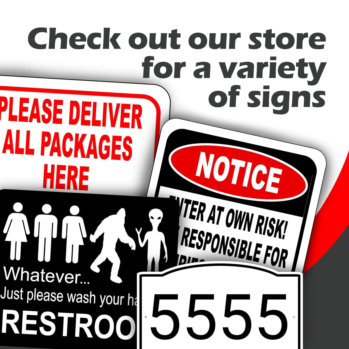 Work House Signs high-visibility-graphics sign ensures legibility from a distance