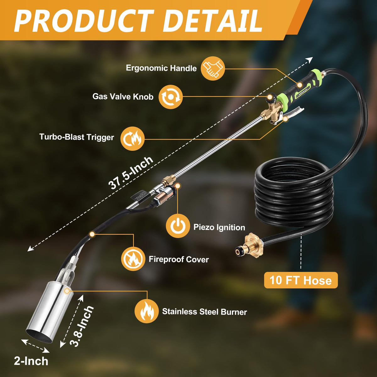 WorkBless propane torch adjustable flame allows precise heat control for different jobs
