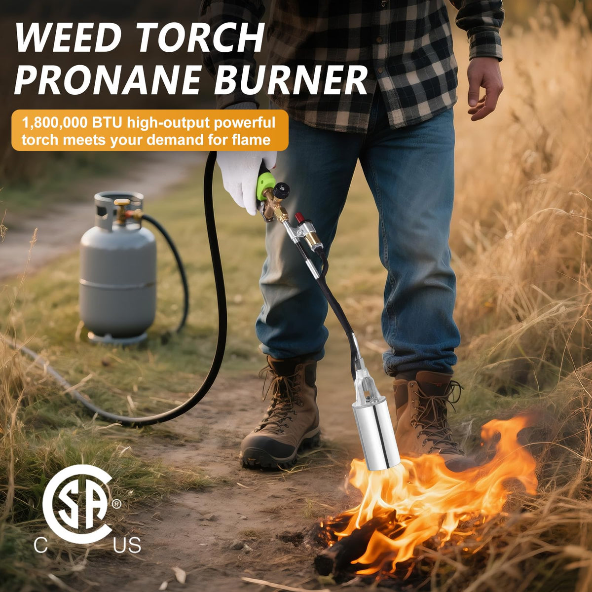 WorkBless propane torch turbo control supports efficient flame size adjustment