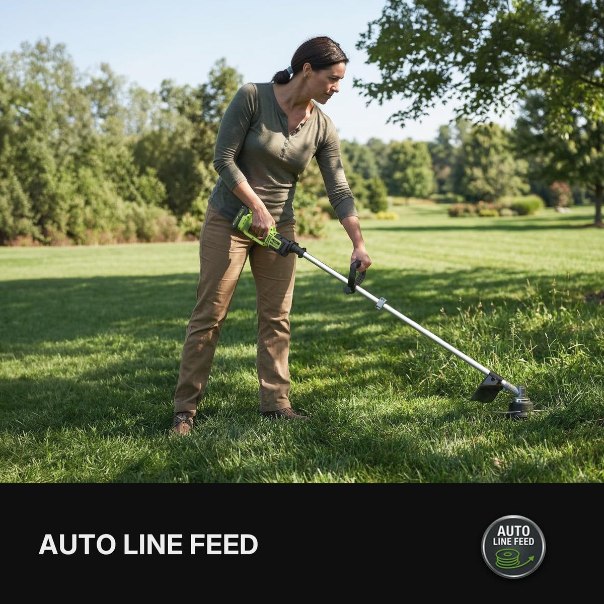WORKIT edge trimming along a sidewalk shows precise edging control