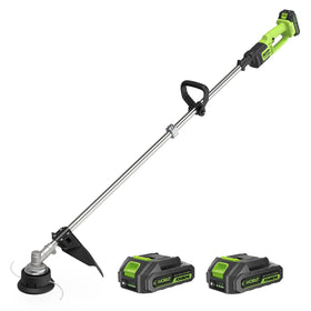 WORKIT 20V cordless string trimmer front view for easy handling in small yards