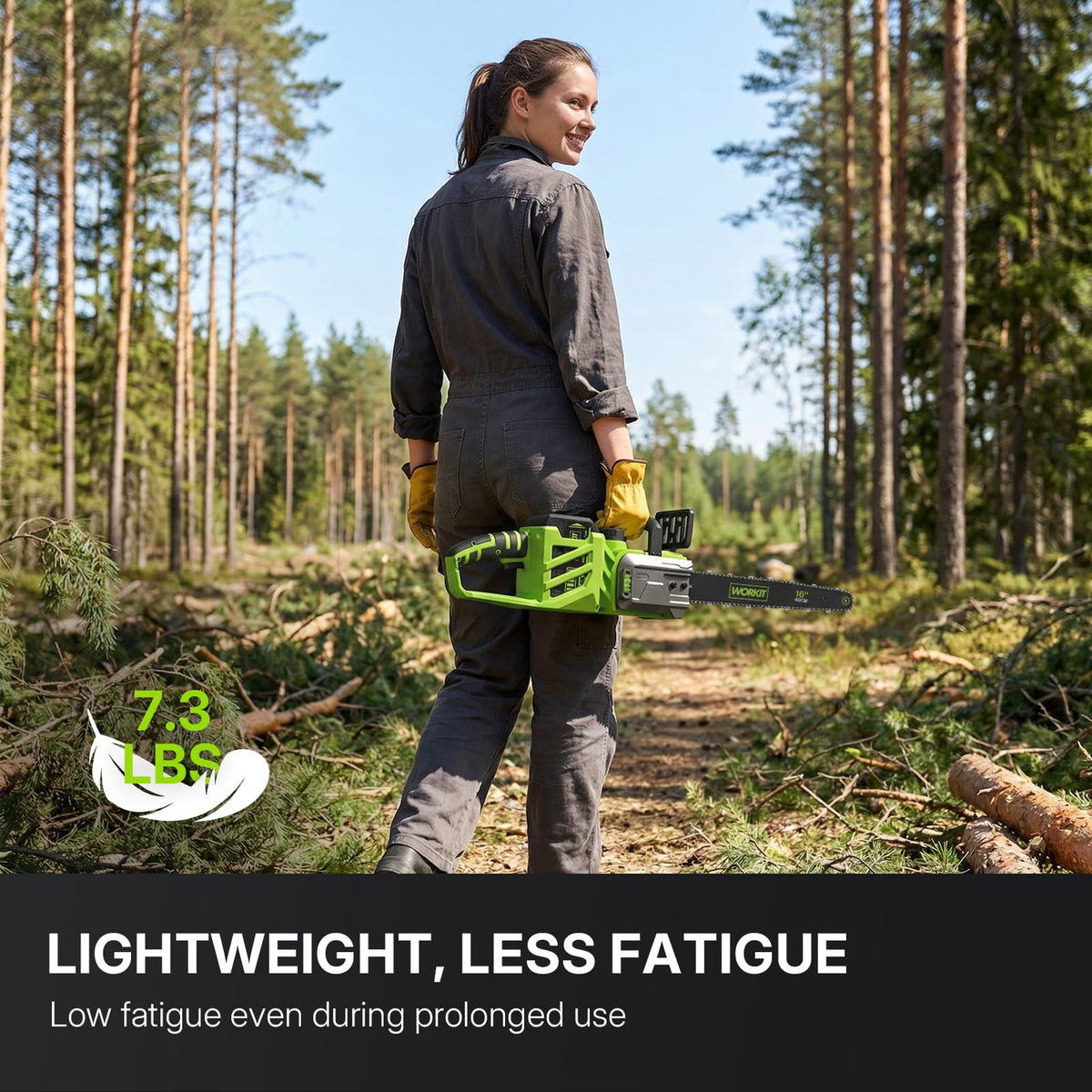 Ergonomic dual-handle setup and safety lock for secure starts