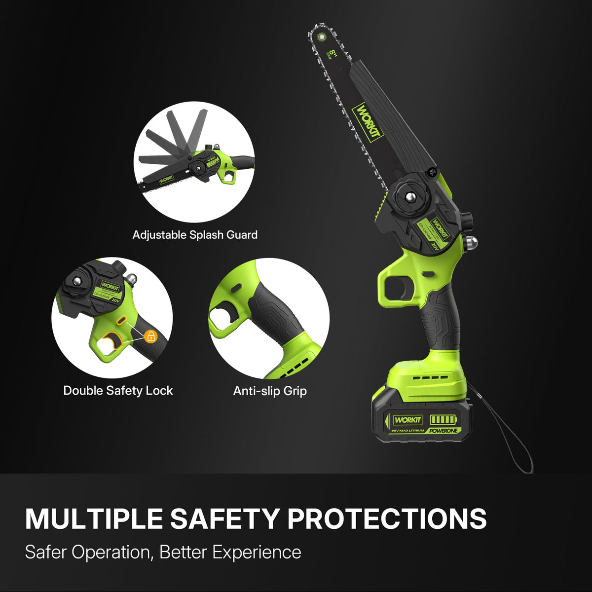 WORKIT 6-inch cutting capacity handles small branches with ease
