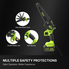 WORKIT 6-inch cutting capacity handles small branches with ease