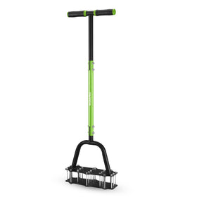 WORKPRO 38-inch lawn aerator with 17 spikes for deeper soil penetration and better drainage