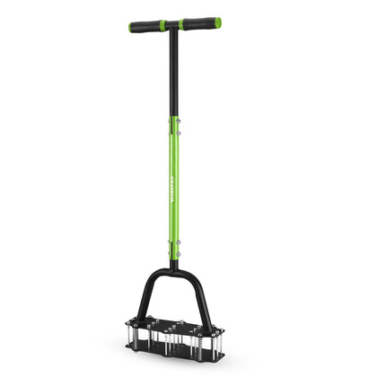 WORKPRO 38-inch lawn aerator with 17 spikes for deeper soil penetration and better drainage