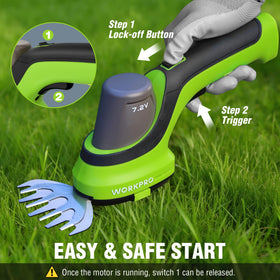 WORKPRO 7.2V battery indicator for remaining run time visibility