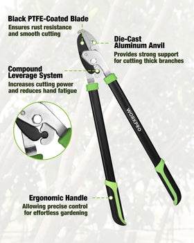 WORKPRO blades carbon steel close-up highlights sharp cutting edge.