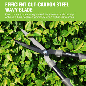 WORKPRO ergonomic non-slip handle ensures secure grip during pruning