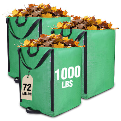 WORKPRO heavy-duty 72-gallon yard waste bags showing durable material for leaves and debris