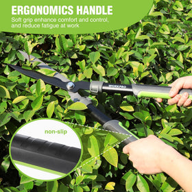 WORKPRO high reach pruning design enables pruning tall shrubs safely