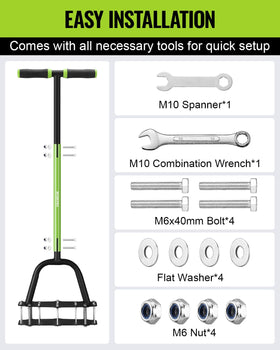 WORKPRO lawn aeration in action showing soil cores and improved permeability