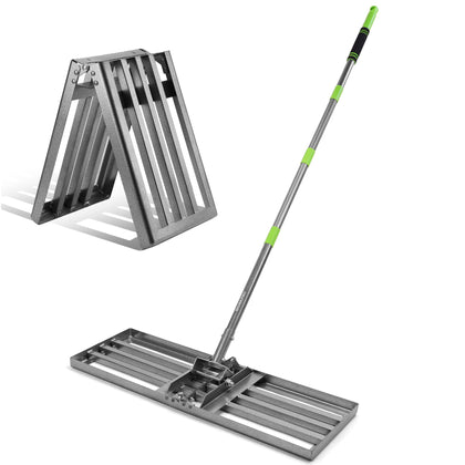 WORKPRO lawn leveling rake with 30x10 ground plate smoothing soil for an even lawn