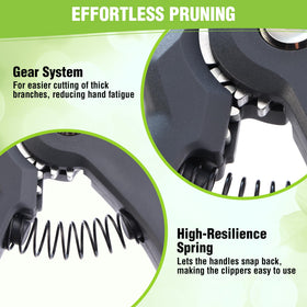 Heavy-duty cut action proves reliable on thick branches