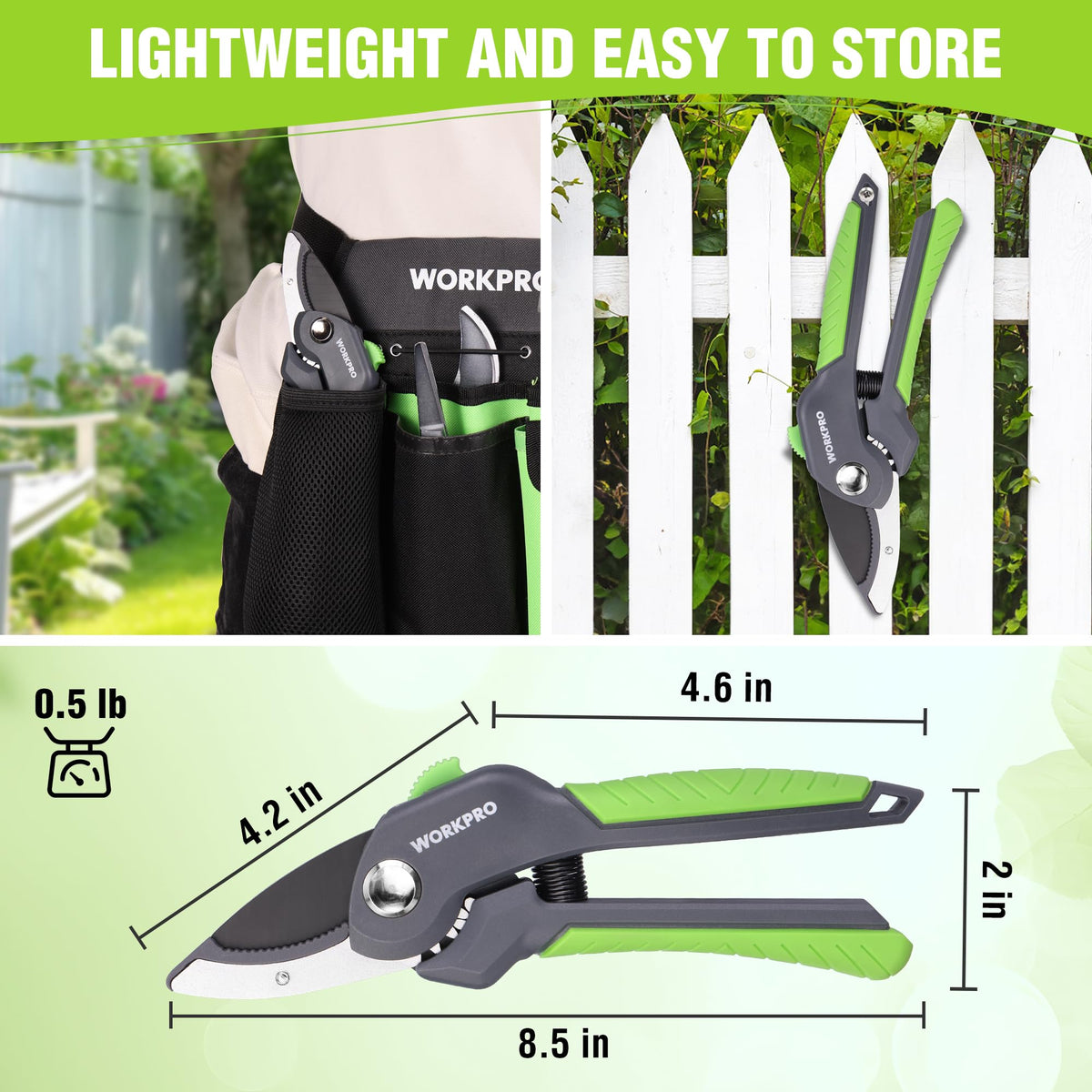 Compact design supports frequent pruning tasks in small gardens