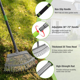 WORKPRO rake featuring heavy-duty steel construction for durability