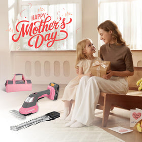 WORKPROX 20V pink hedge-pruner blade delivers clean hedge shaping.