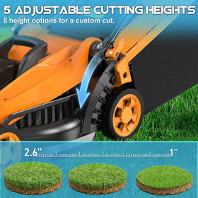 Worksky 14 inch deck enables nimble trimming around plants