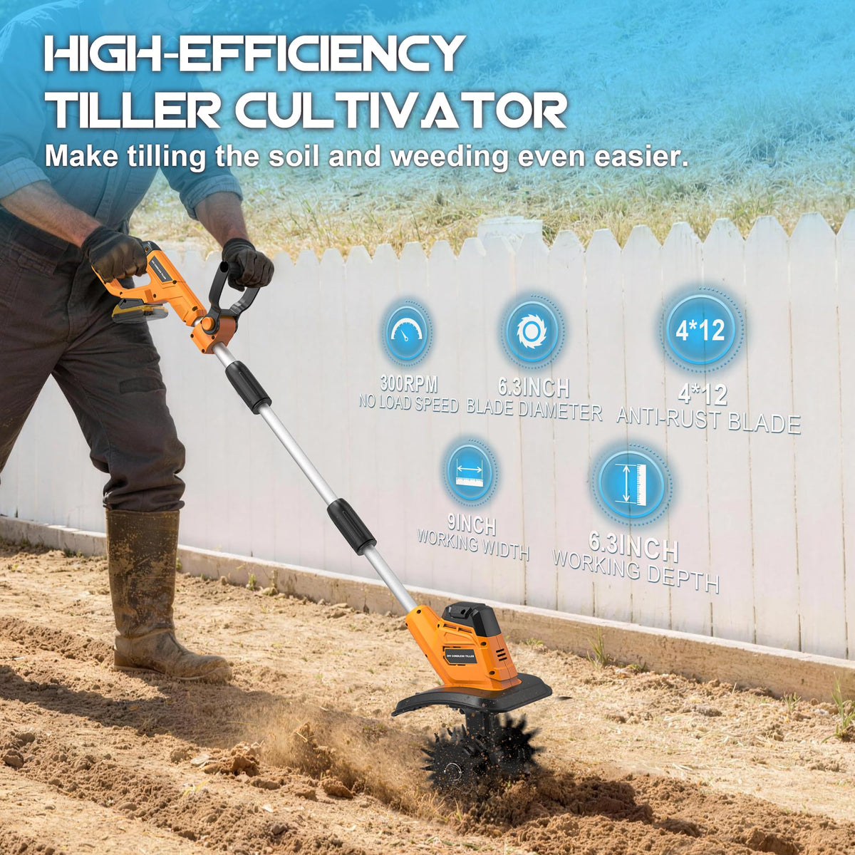 WorkSky device shows compatibility with DeWalt 20V Max battery ecosystem.