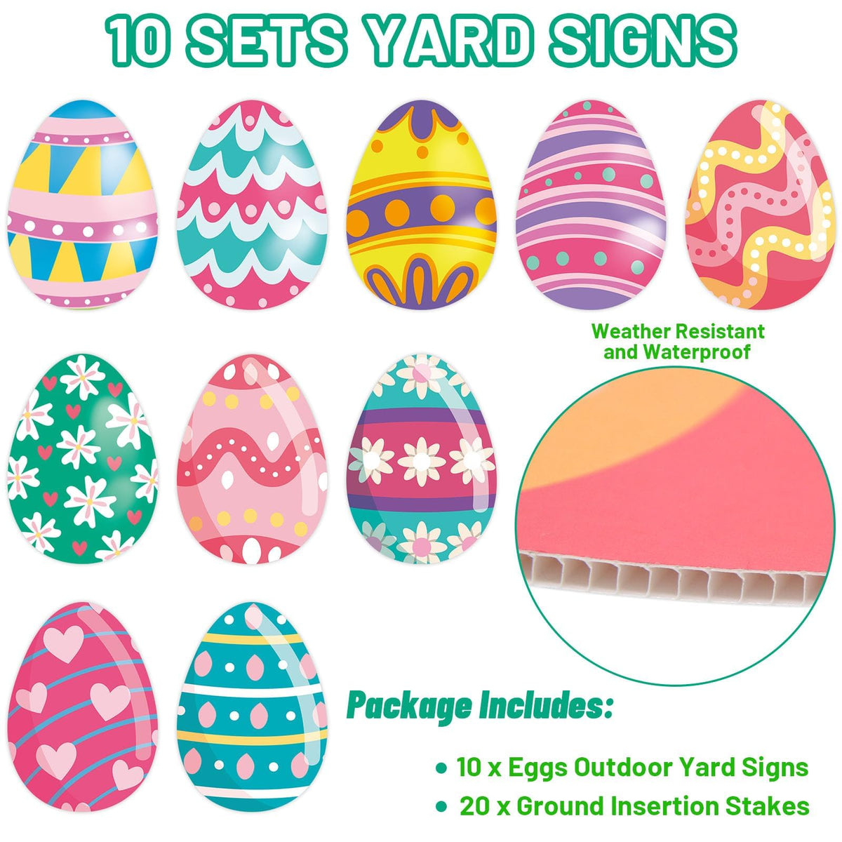 WorldBazaar Easter yard decor for garden and porch.
