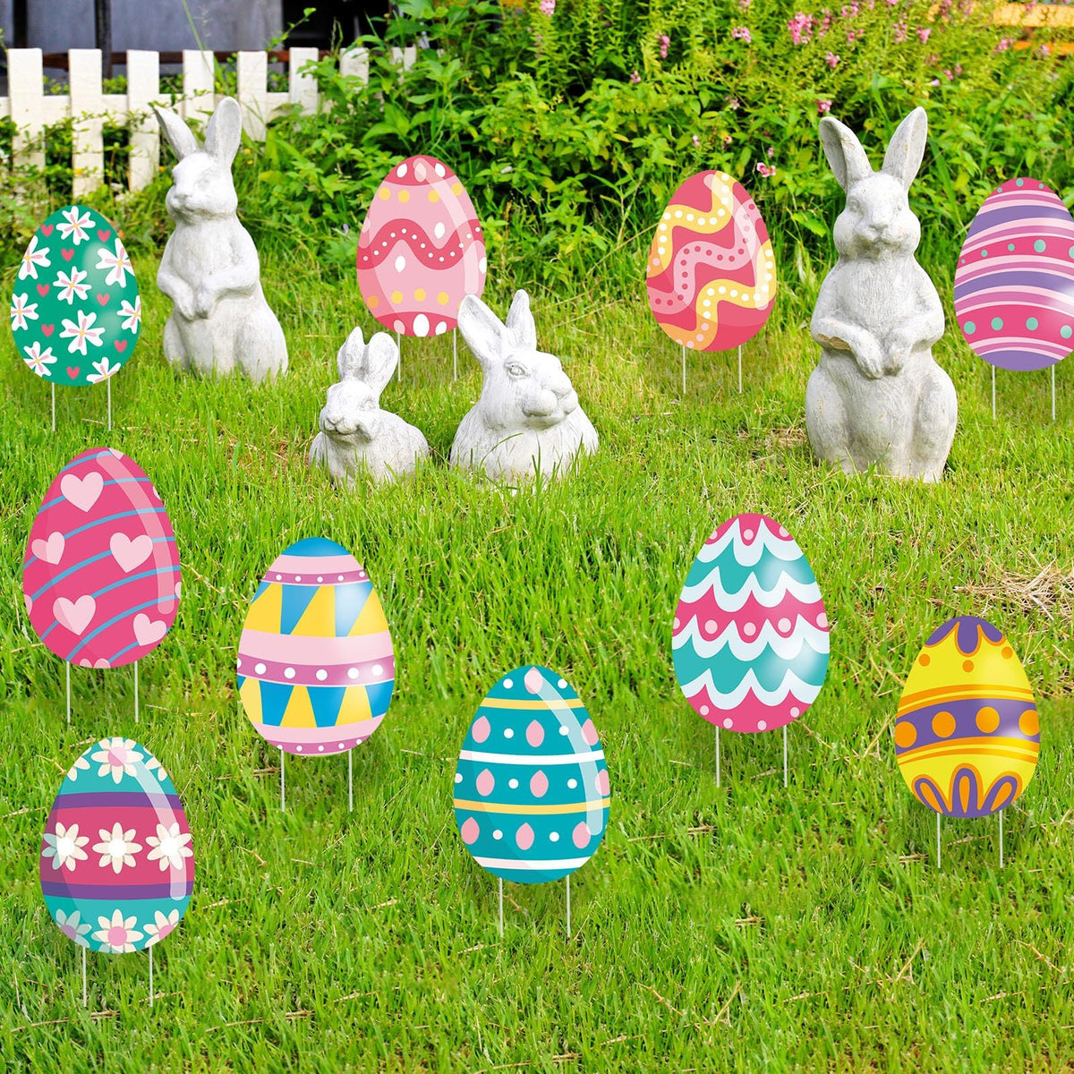 WorldBazaar front porch lawn Easter signs for festive curb appeal.