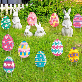 WorldBazaar front porch lawn Easter signs for festive curb appeal.