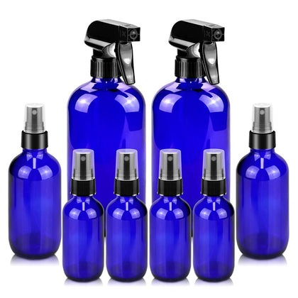 Worldgsb 16oz glass spray bottles set for DIY cleaners and mist spray