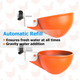 Easy-clean surface of WORLEYX poultry cups simplifies maintenance after use.