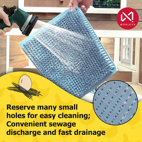 WORLEYX nesting box pad in coop — soft surface supports nesting.