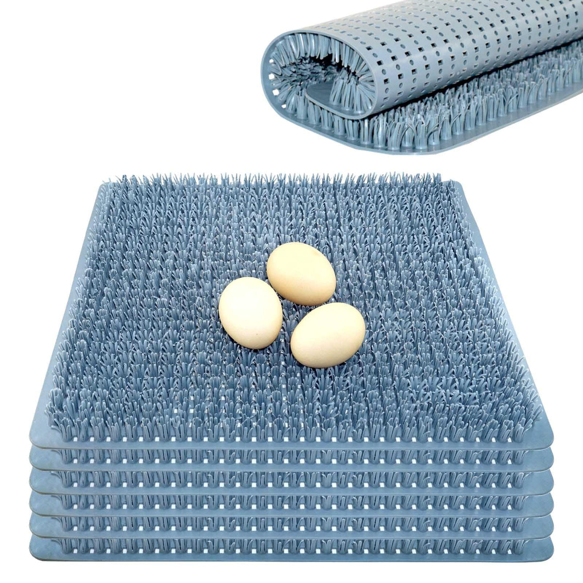 WORLEYX nesting pads inside coop for clean eggs and comfortable hens.