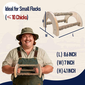 WORLEYX vertical-perch-for-baby-chicks adds enrichment as chicks hop and balance.