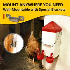 WORLEYX Nylon hooks on mesh with bracket backup for secure mounting.