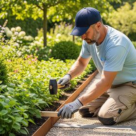Worth edging defines lawns and flower beds with a professional look.
