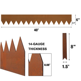 Worth Garden edging with clamps kit for stable no-dig install