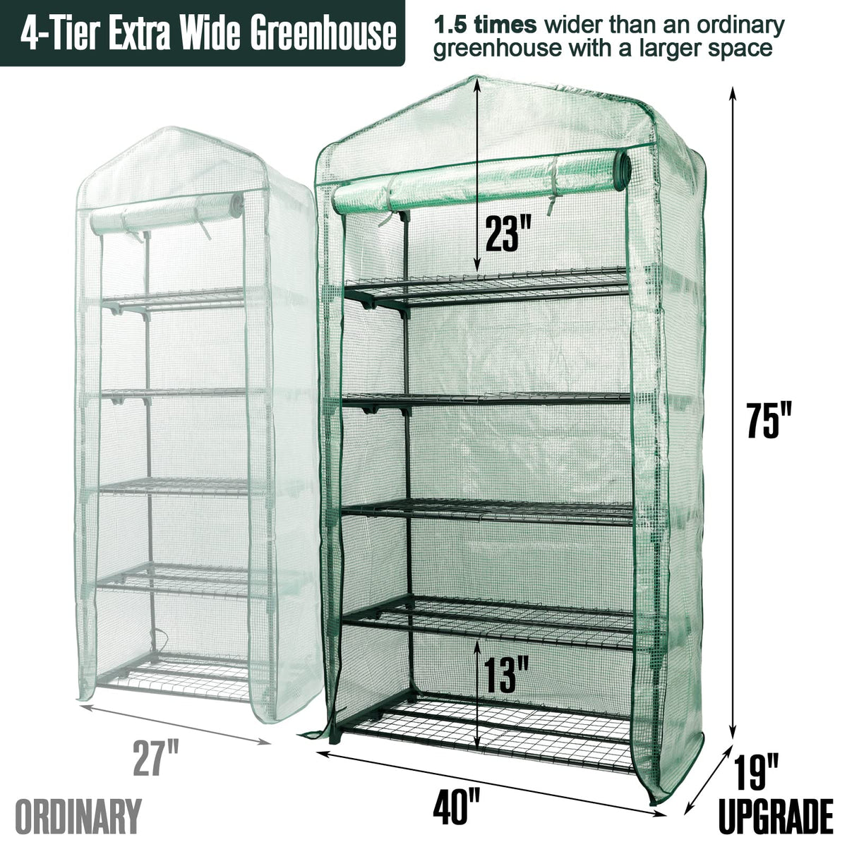 Worth Garden five-tier shelves maximize vertical growing area for herbs and greens